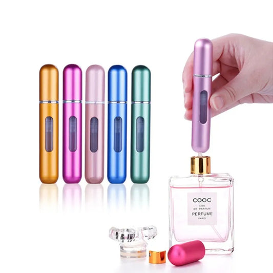 3pcs 5ml Bottom-fill Perfume Refillable Liquid Container for Cosmetics Fragrance Spray Dispenser Press Type Portable Bottle Leedoar