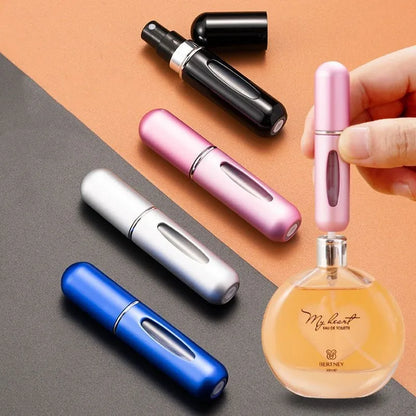 3pcs 5ml Bottom-fill Perfume Refillable Liquid Container for Cosmetics Fragrance Spray Dispenser Press Type Portable Bottle Leedoar