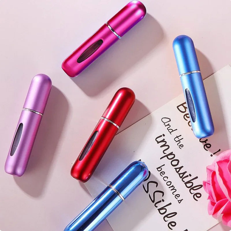 3pcs 5ml Bottom-fill Perfume Refillable Liquid Container for Cosmetics Fragrance Spray Dispenser Press Type Portable Bottle Leedoar