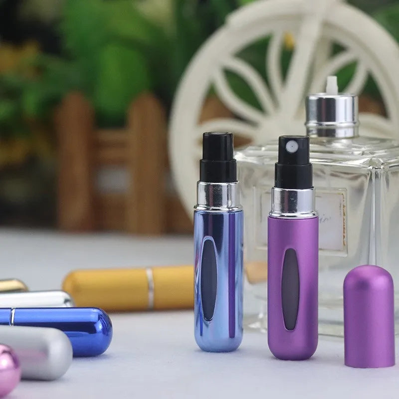 3pcs 5ml Bottom-fill Perfume Refillable Liquid Container for Cosmetics Fragrance Spray Dispenser Press Type Portable Bottle Leedoar