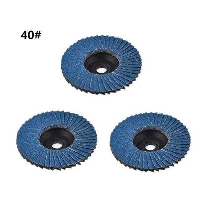 3pcs Flat Flap Discs 3 Inch 75mm Grinding Wheel Wood Cutting Carbon Steel For Angle Grinder Sanding Polishing Abrasive Tool Leedoar