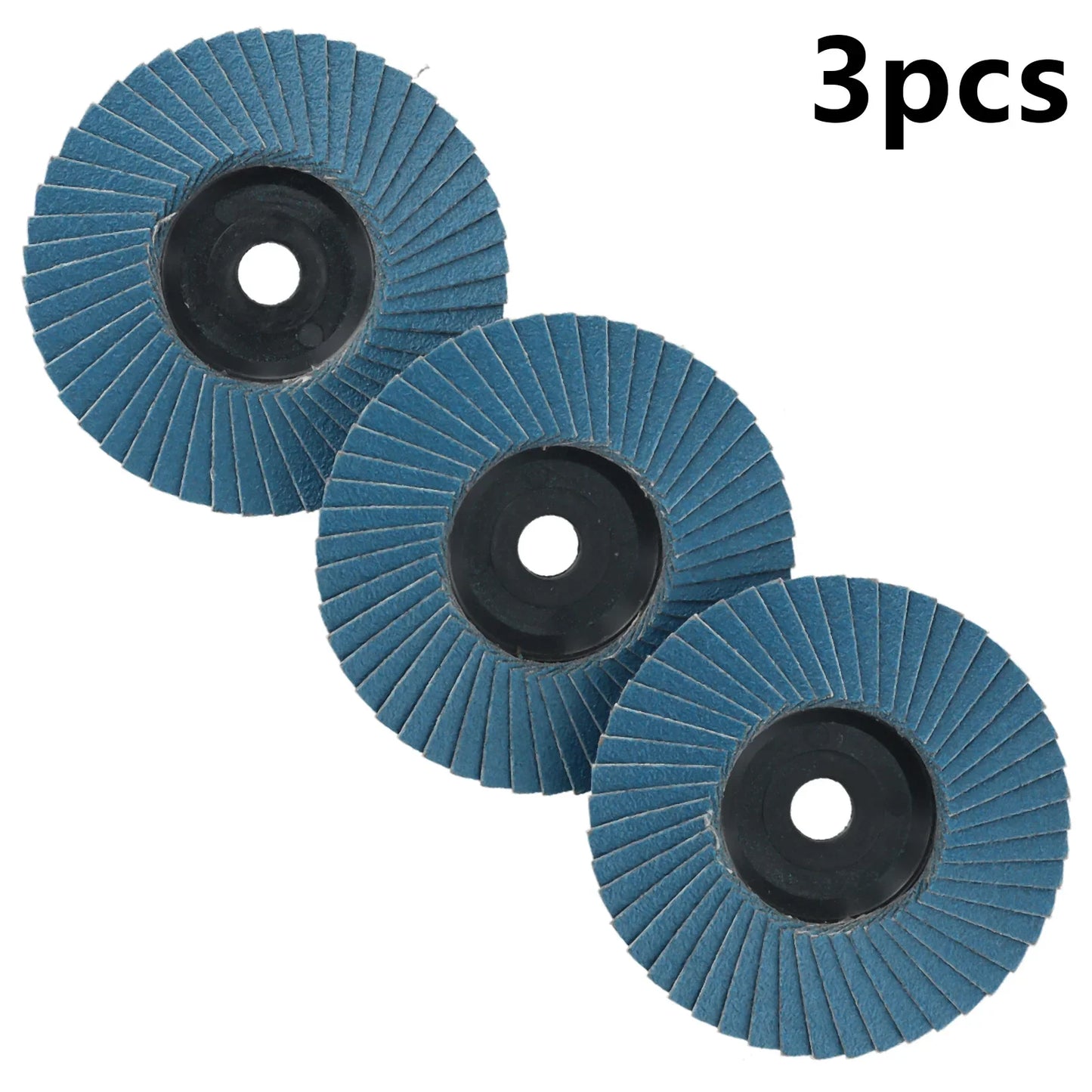 3pcs Flat Flap Discs 3 Inch 75mm Grinding Wheel Wood Cutting Carbon Steel For Angle Grinder Sanding Polishing Abrasive Tool Leedoar