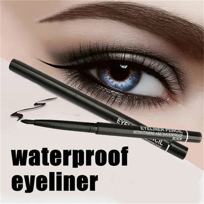 3pcs Late model Women Makeup Rotary Retractable Eyeliner Pencil Waterproof Eye Liner PenSmooth Feeling Leedoar