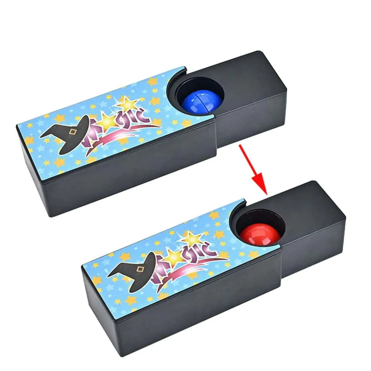 3pcs New Funny Gadgets Kids Toys Changeable Magic Box Turning the Red into the Blue Ball Props Tricks Classic Leedoar