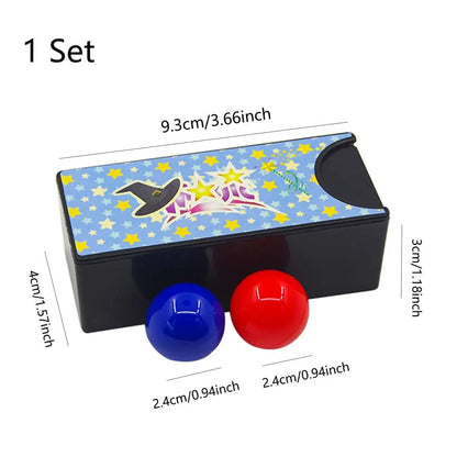 3pcs New Funny Gadgets Kids Toys Changeable Magic Box Turning the Red into the Blue Ball Props Tricks Classic Leedoar