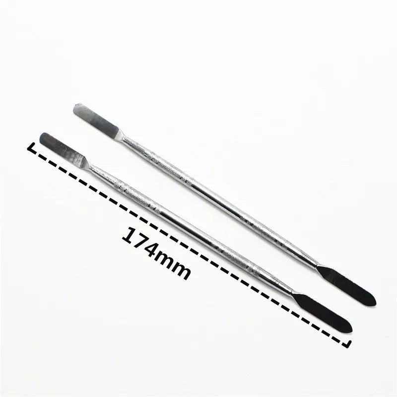 3pcs Stainless Steel Mixing Spatula Tool Spatuler Rod Dental Nail Art Makeup Foundation Eyeshadow Mixing Stick Color Tools Leedoar