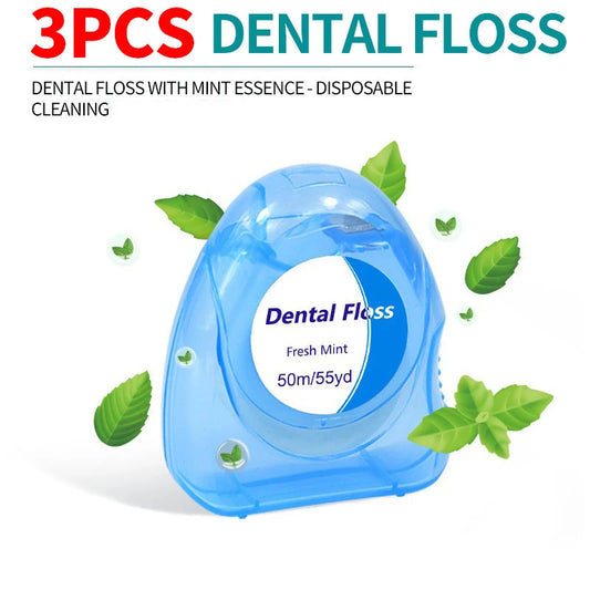 3pcs Ultraclean Mint Dental Floss Effective Plaque Removal,Teeth&Gum Protection Shred Resistant ForThoroughly Clean InTight Area