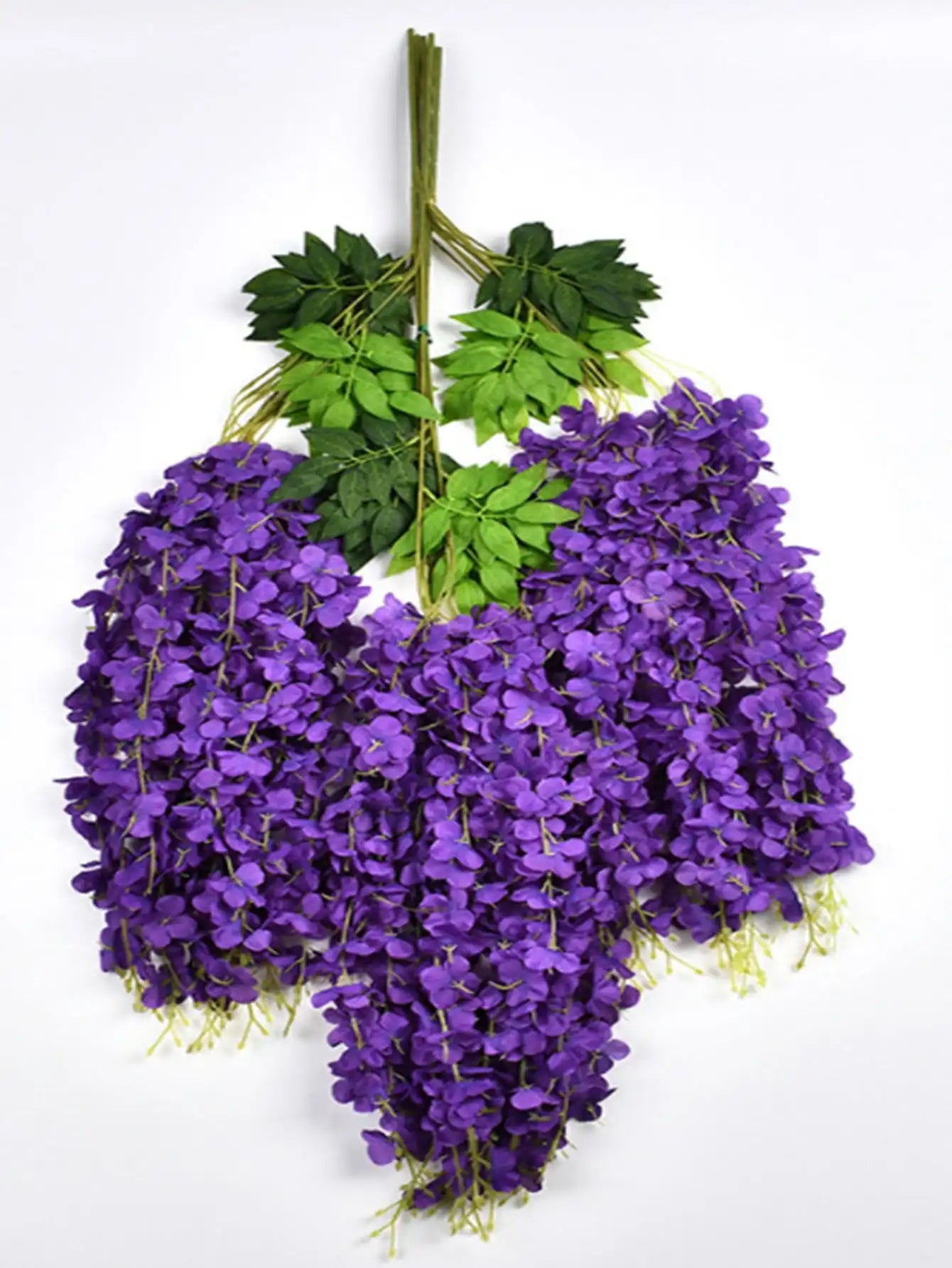 3pcs Violet Wall Hanging Orchid Artificial False Flower Plastic Flower Silk Rattan Vine Leedoar