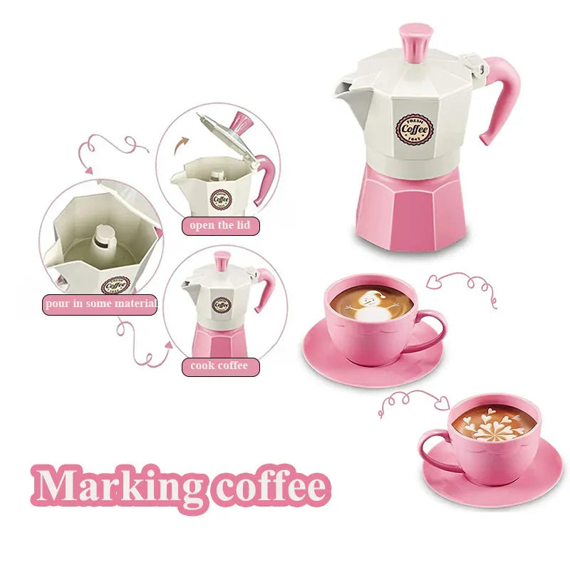 4/11PCS retend Play Simulation Coffee Set Tableware Play House/Outdoor Kitchen DIY Afternoon Tea Game Toy For Children Kids Gift Leedoar