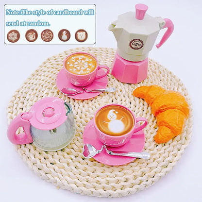 4/11PCS retend Play Simulation Coffee Set Tableware Play House/Outdoor Kitchen DIY Afternoon Tea Game Toy For Children Kids Gift Leedoar