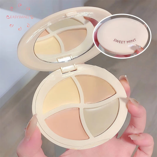 4 Colors Makeup Concealer Palette Waterproof Moisturizing Face Contour Bronzer Make Up Face Foundation Cream Concealer Leedoar