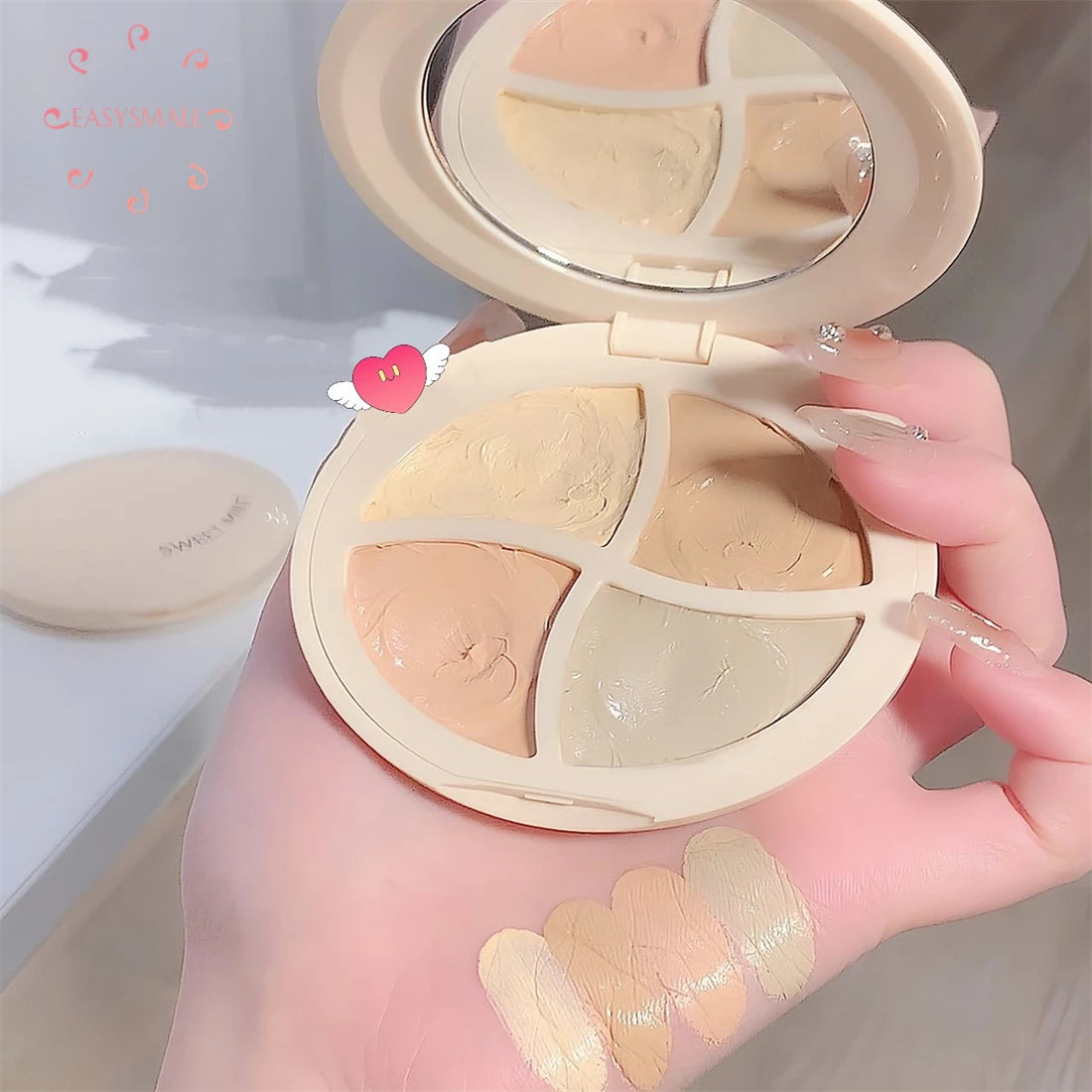 4 Colors Makeup Concealer Palette Waterproof Moisturizing Face Contour Bronzer Make Up Face Foundation Cream Concealer Leedoar