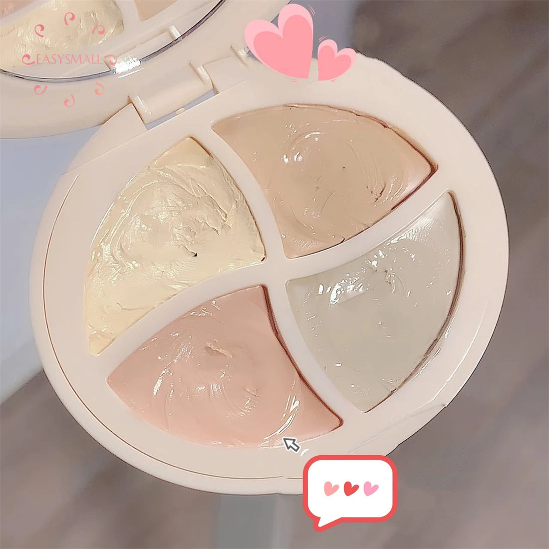 4 Colors Makeup Concealer Palette Waterproof Moisturizing Face Contour Bronzer Make Up Face Foundation Cream Concealer Leedoar