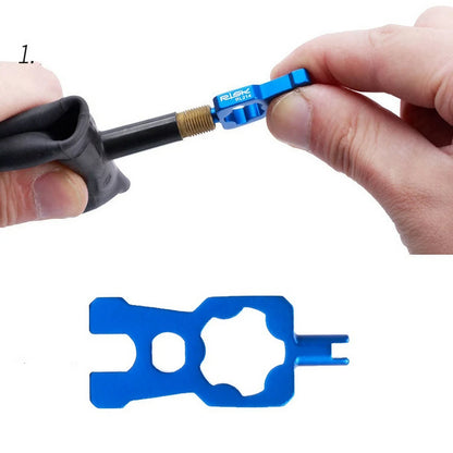 4 IN 1 Portable Repair Bicycle Valve Tools Valve Core Wrench MTB Road Bike Disassembly Installation Tool Removal Parts Blue Leedoar