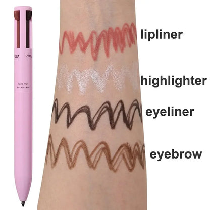 4 In 1 Makeup Pen Eyebrow Pencil Waterproof Drawing Eye Brow Long Lasting Easy Color Eyeliner Eyebrow Pen Sweatproof Makeup Pen Leedoar