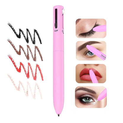 4 In 1 Makeup Pen Eyebrow Pencil Waterproof Drawing Eye Brow Long Lasting Easy Color Eyeliner Eyebrow Pen Sweatproof Makeup Pen Leedoar