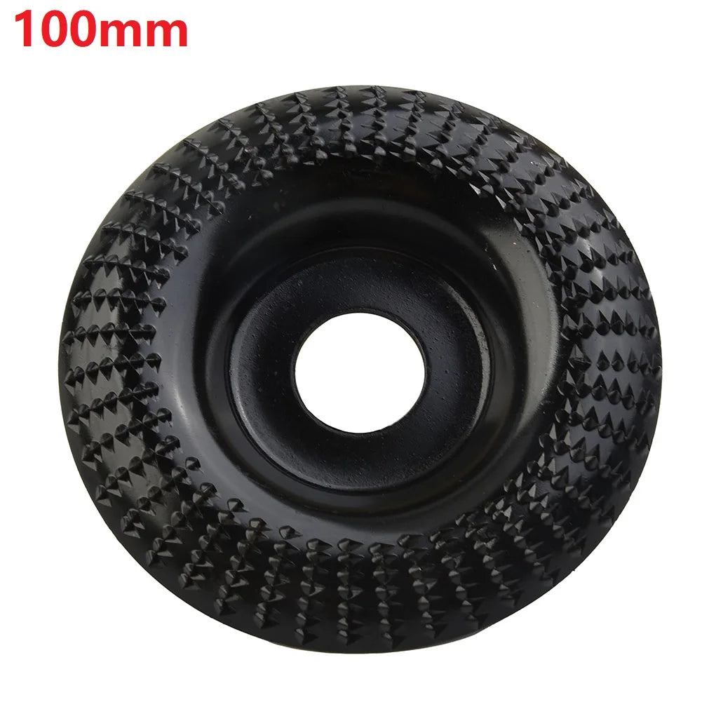 4 Inch Round Wood Angle Grinding Wheel Abrasive Disc Angle Grinder Carbide Coating 22mm Bore Shaping Sanding Carving Rotary Tool