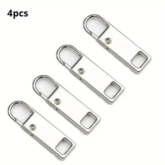 4 PCs Removable Zip Puller, Jeans Backpack Jacket Clothes Shoes Boots Replacement Zip Accessories, Sewing Tools Leedoar