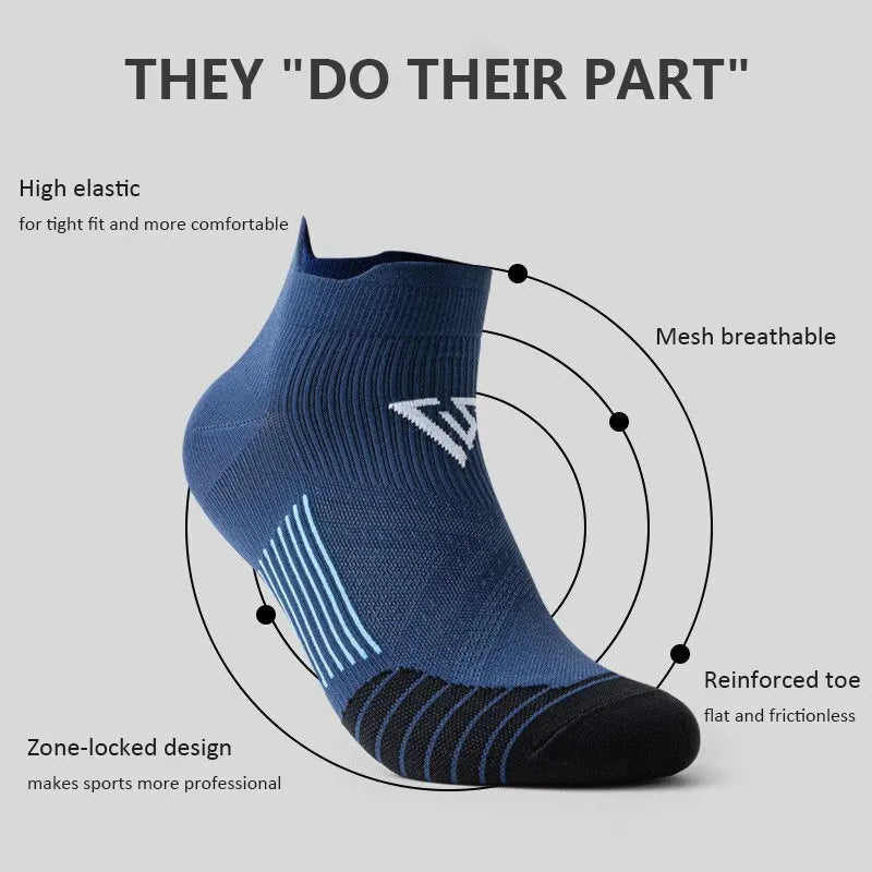 4 Pairs/Lot Men Sport Socks New Anti-sweat Women Gym Socks Men Breathable Cycling Socks Quick Dry Unisex Fitness Socks Set Leedoar