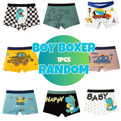 4 Pcs/Lot Children Panties Cotton Underwear For Boys 3-14 Years Breathable Kids Underpants Cars Patterns Cartoon Boy Boxer Brief Leedoar