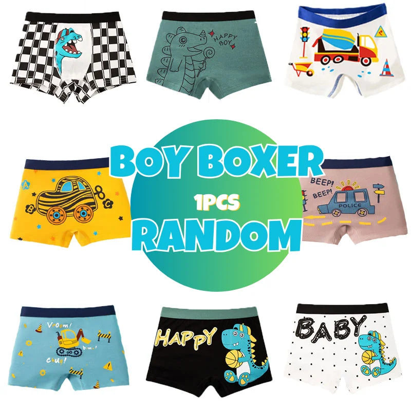 4 Pcs/Lot Children's Underwear Boys Panties Underpants Dinosaurs Helicopters Cars Cotton Breathable Kids Shorts Boy Boxer Briefs Leedoar