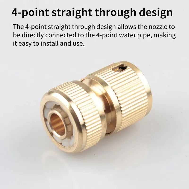 4-way Water Quick Connector High Pressure Quick Coupling For Car Washer Water Gun Adapter Joints Garden Irrigation Accessories Leedoar