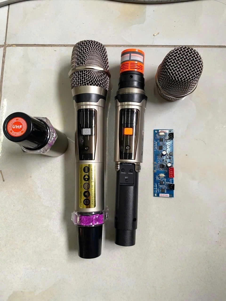 Micrófono inalámbrico de 2 canales UHF, micrófono de mano profesional para iglesias, espectáculos, karaoke, fiestas, reuniones, 50 metros, para cantar canciones
