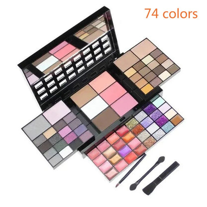 40/74/78 Colors Glitter Eyeshadow Palette Matte Waterproof Long Lasting Pressed Powder Cosmetics Kit  Fashion Women MakeUp Tools Leedoar