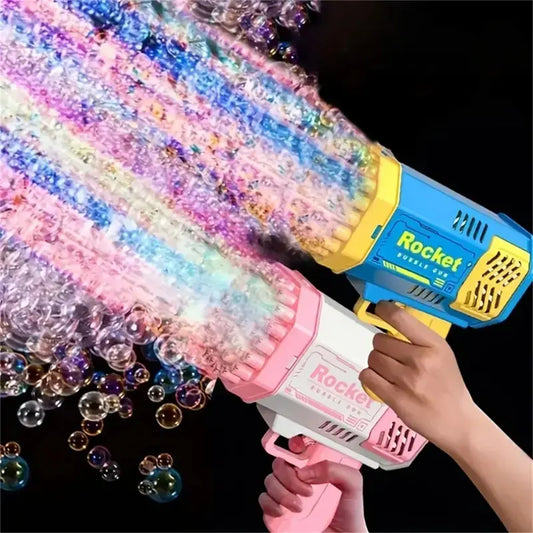 40 Hole Rocket Launcher Handheld Portable Electric Automatic Bubble Gun Party Birthday Gift Toy(without Bubble Water) Leedoar