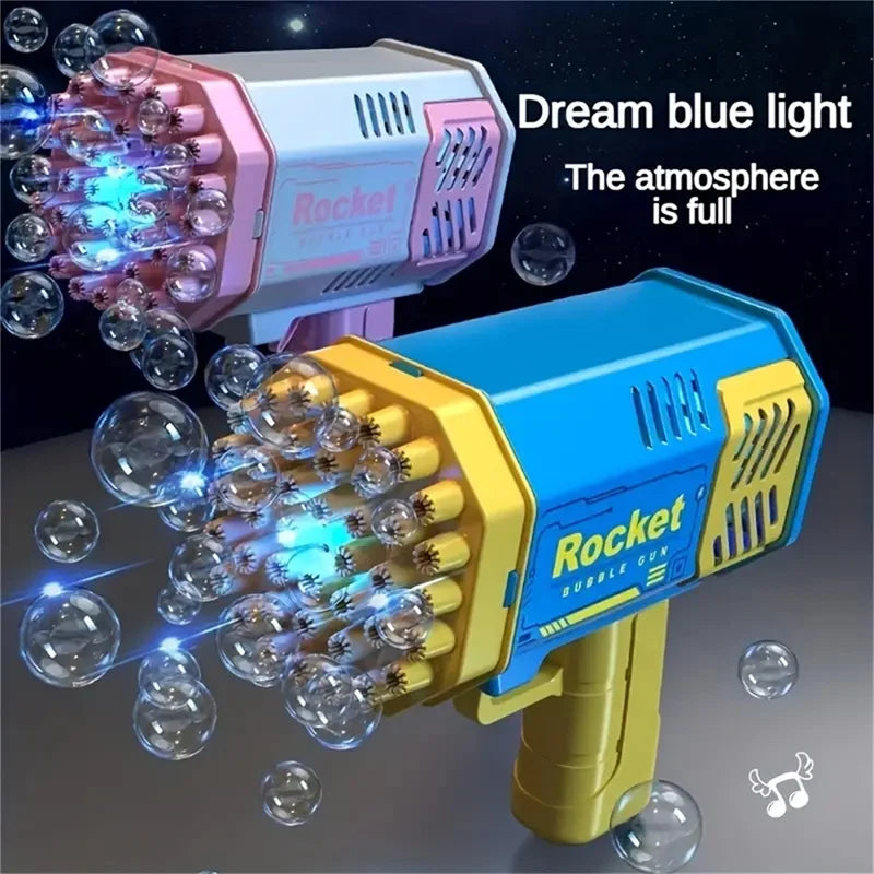 40 Hole Rocket Launcher Handheld Portable Electric Automatic Bubble Gun Party Birthday Gift Toy(without Bubble Water) Leedoar