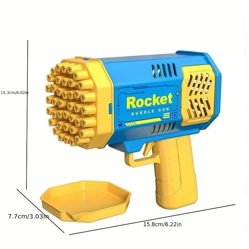 40 Hole Rocket Launcher Handheld Portable Electric Automatic Bubble Gun Party Birthday Gift Toy(without Bubble Water) Leedoar