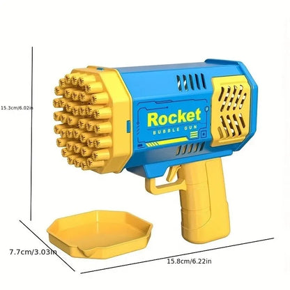 40 Hole Rocket Launcher Handheld Portable Electric Automatic Bubble Gun Party Birthday Gift Toy(without Bubble Water) Leedoar