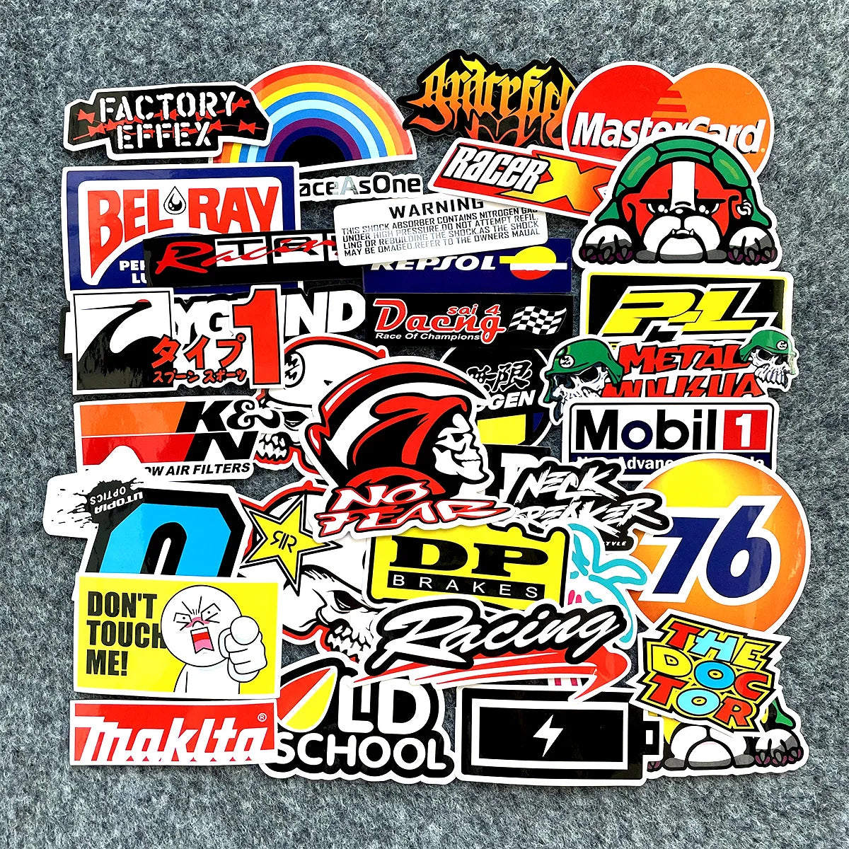 40PCS/Lot Random Motorcycle Stickers Decals Car Bike Helmet Tank Racing Sponsor Logo For Honda Yamaha Kawasaki Suzuki KTM BMW Leedoar