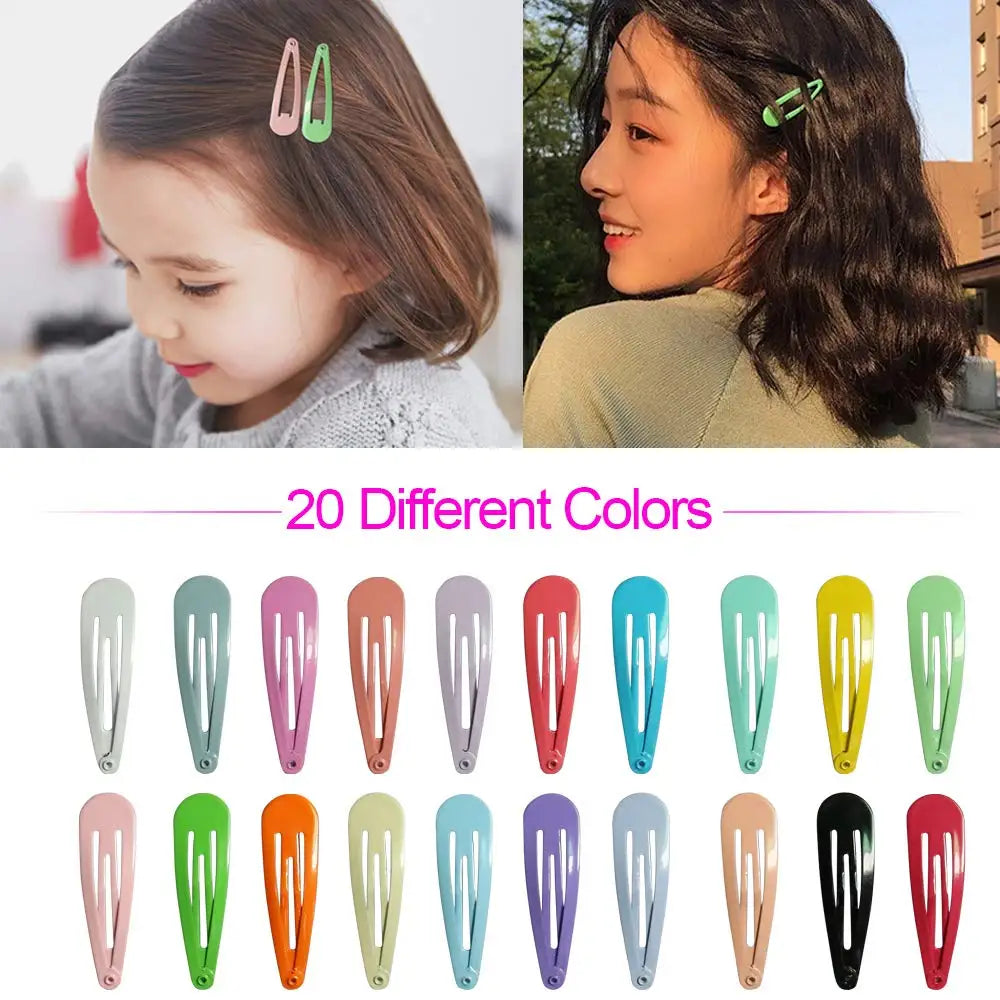 40Pcs Grampos de cabelo para meninas, grampos de cabelo com gotejamento de cores doces, grampos de cabelo de princesa, grampos de cabelo coreanos, acessórios de cabelo para meninas 