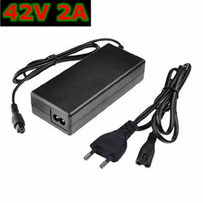 Carregador de bateria de lítio universal 42V 2A para scooter de autoequilíbrio Hoverboard 36V 100-240V AC Adaptador de fonte de alimentação UE EUA 