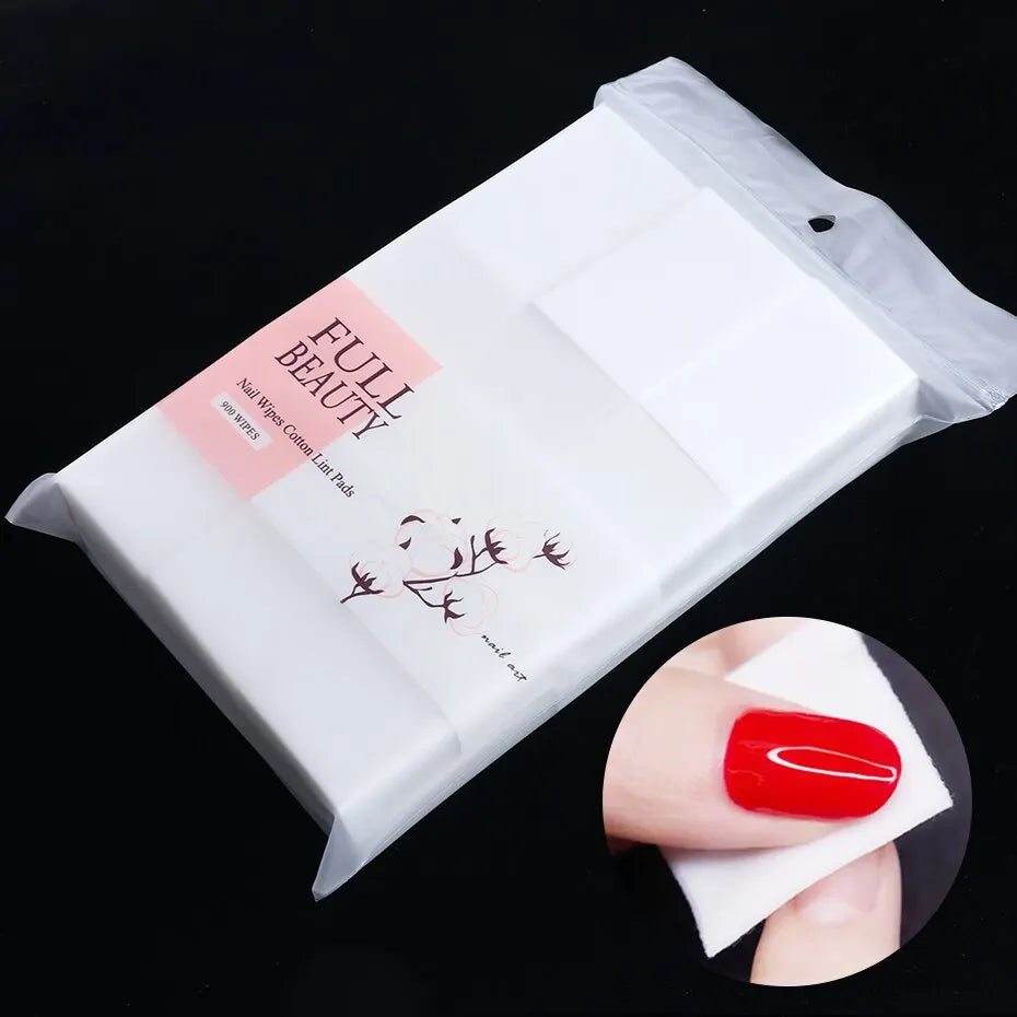 450pcs Lint-Free Nail Polish Remover Wipes Cotton Wipes Manicure Cleaner UV Gel Nail Polish Removal Pads Papers Cleansing Tools Leedoar