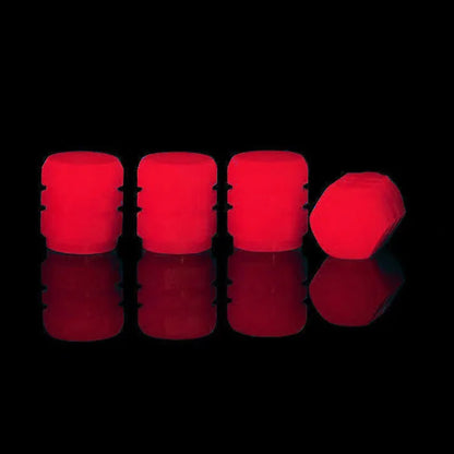 4PCS/8PCS Fluorescent tire valve caps Night Glowing Car Motorcycle Bicycle Wheel Styling Tyre Hub Luminous Cap Decor Leedoar