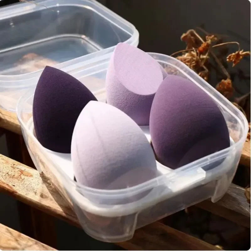 4PCS Beauty Eggs Set Seamless Smudging More Hygienic Prevents Bacteria Buildup Create A Flawless Makeup Look Beauty Egg Case Leedoar