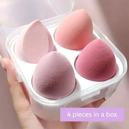 4PCS Beauty Eggs Set Seamless Smudging More Hygienic Prevents Bacteria Buildup Create A Flawless Makeup Look Beauty Egg Case Leedoar