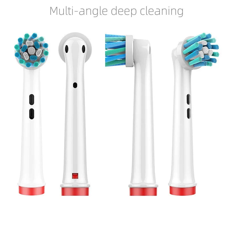 4PCS Dupont Bristle Electric Toothbrush Heads Whiten teeth/Daily Clean/Precison Cleaning/Soft Care Teeth Function For Oral B Leedoar