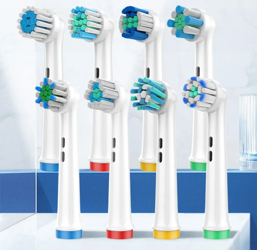 4PCS Dupont Bristle Electric Toothbrush Heads Whiten teeth/Daily Clean/Precison Cleaning/Soft Care Teeth Function For Oral B Leedoar