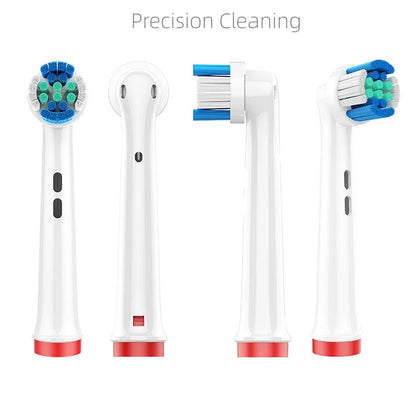 4PCS Dupont Bristle Electric Toothbrush Heads Whiten teeth/Daily Clean/Precison Cleaning/Soft Care Teeth Function For Oral B Leedoar