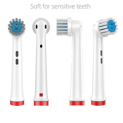 4PCS Dupont Bristle Electric Toothbrush Heads Whiten teeth/Daily Clean/Precison Cleaning/Soft Care Teeth Function For Oral B Leedoar