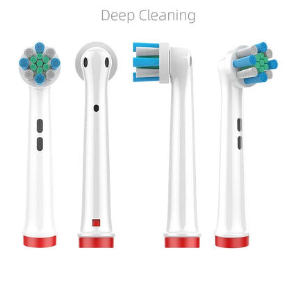 4PCS Dupont Bristle Electric Toothbrush Heads Whiten teeth/Daily Clean/Precison Cleaning/Soft Care Teeth Function For Oral B Leedoar