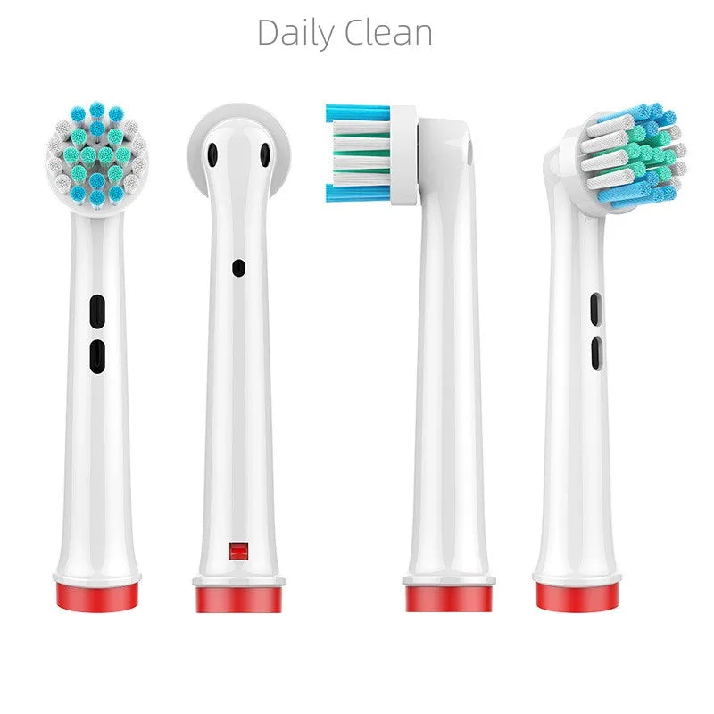 4PCS Dupont Bristle Electric Toothbrush Heads Whiten teeth/Daily Clean/Precison Cleaning/Soft Care Teeth Function For Oral B Leedoar