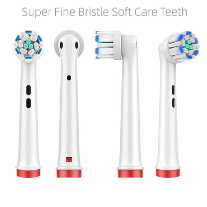 4PCS Dupont Bristle Electric Toothbrush Heads Whiten teeth/Daily Clean/Precison Cleaning/Soft Care Teeth Function For Oral B Leedoar