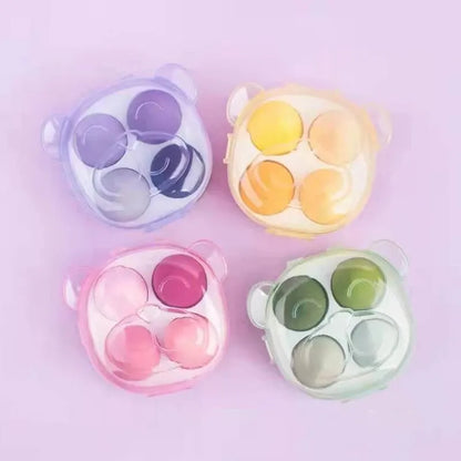 4pcs Beauty Egg Makeup Sponge Set Foundation Make Up Sponge With Egg Box Perfect For Face Cream Powder Leedoar