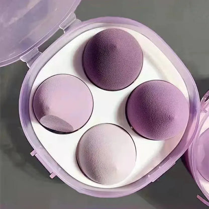 4pcs Beauty Egg Makeup Sponge Set Foundation Make Up Sponge With Egg Box Perfect For Face Cream Powder Leedoar