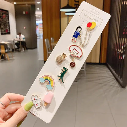 5/10/20Pcs Diversity Random Badges Cute Personalized Badge Fashion Pins Accessorie For Cartoon Clothes Bag Metal Pins Set Leedoar