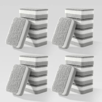 5/10/20pcs Double-sided Cleaning Sponges Pan Pot Dish-Washing Sponges Household Scouring Pad Kit Tools Kitchen Tableware Brush Leedoar